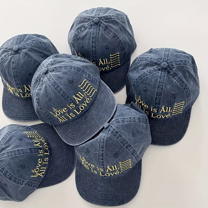 Estilo de calle Poliéster 100% Tejido Gorra de béisbol para hombres y mujeres con bordado de denim pico de pato