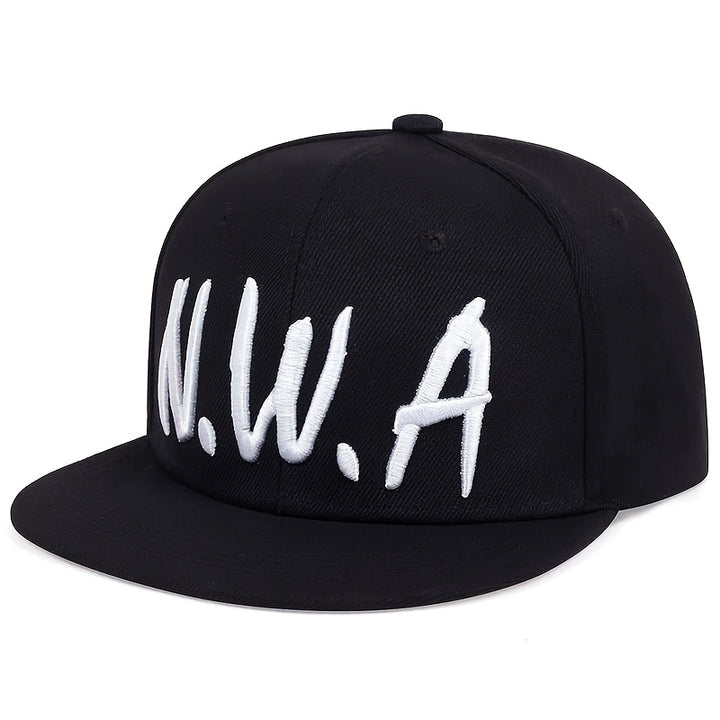 1pc Gorra de béisbol para hombre NWA bordada, gorra informal de hip-hop, ajustable para protección solar, poliéster ligero, ligero estiramiento, para viajes de primavera/otoño, playa, fiesta