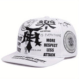 1 gorra de béisbol con bordado de letras góticas para hombre, ajustable con broche, sombrero deportivo retro al aire libre con frases motivacionales, gorra unisex para uso casual (negro/rojo/blanco), gorra de protección solar, estilo gótico, tela trans...