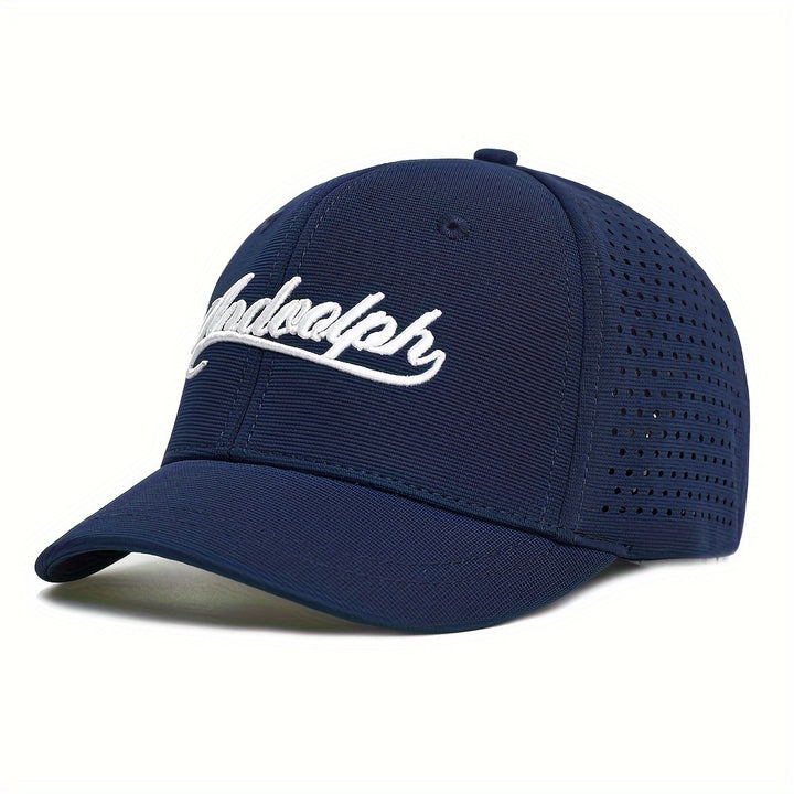 1 gorra unisex casual con letras bordadas, sombrero de visera con malla transpirable, ajustable, ideal para deportes al aire libre