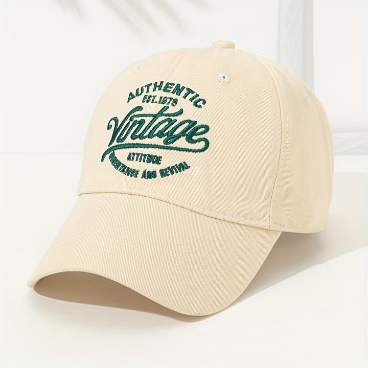 1pc Gorra de béisbol bordada unisex, poliéster 100% ligero no elástico, lavable a mano, sombrero de moda para todos los estilos para hombres y mujeres