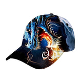 1 gorra de béisbol con graffiti de dragón - 100% poliéster, ligera, ajustable, lavable a máquina, ideal para actividades al aire libre, excelente regalo de Navidad