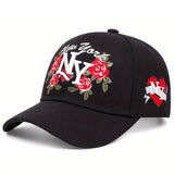 Gorra de béisbol bordada de acrílico de Nueva York, estilo casual, construcción ligera de PE, patrón de alfabeto, con relleno de fibra de poliéster, para hombres y mujeres, lavable a mano.