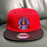 Gorra Snapback Ajustable con Estampado de Calavera Morada y Diseño Cósmico - Ligera 100% Poliéster para Actividades al Aire Libre, Senderismo, Camping - Ideal para Pascua, Ramadán, Regalos del Día del Padre, Sombrero Casual Temático, Accesorio Duradero