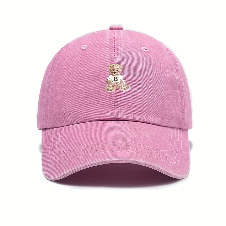 Gorra de Béisbol Estilo Trucker Grande para Mujeres y Hombres - Botón Ajustable de Oso (D/L/N/O/P) - Gorra de Invierno Transpirable, Opciones Multicolor (Rosa/Azul/Durazno/Beige/Marino) para Casual y Oficina - Ajuste Unisex