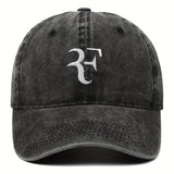 1 gorra de béisbol ajustable con diseño bordado de letra F elegante, mezcla transpirable, protección solar para deportes al aire libre y uso casual, accesorio para la cabeza ajustable, gorra de béisbol bordada duradera