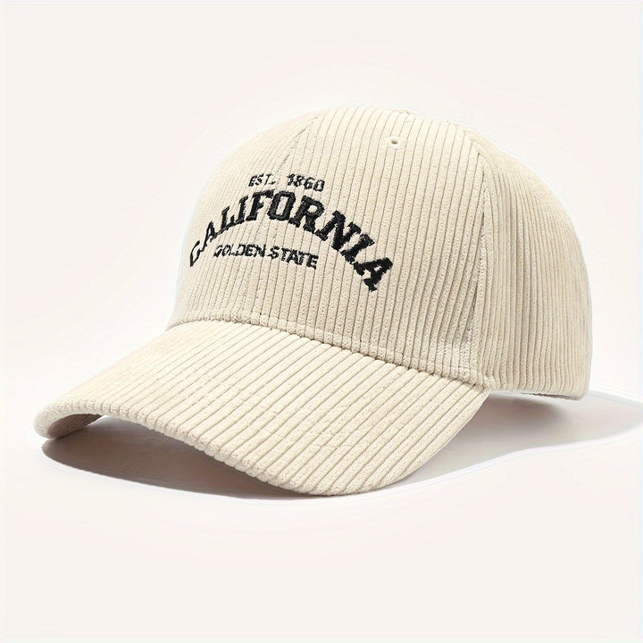 1 gorra de invierno unisex estilo callejero con bordado CALIFORNIA, para uso casual al aire libre