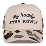 Gorra Snapback Ajustable Ligera para Hombre con Letras Rowdy y Visera Semi-Red - Diseño de 5 Paneles para Exteriores, Playa, Fiestas - Gorra Casual de Primavera/Otoño (Estampado ROWDY, Diseño Transpirable) - Fácil Cuidado para Atuendos Informales