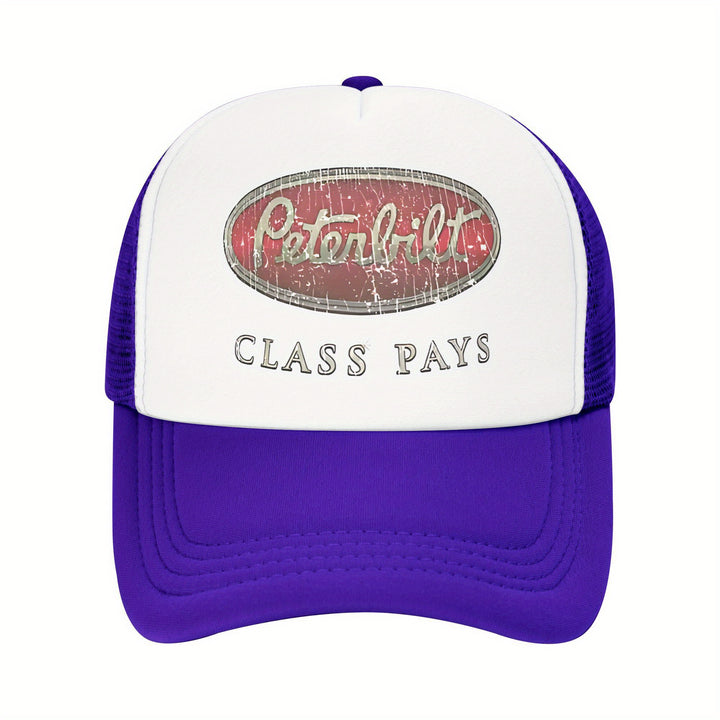 Gorra de béisbol PETERBILT para hombres y mujeres, malla ligera transpirable con cierre de snapback, poliéster, ideal para uso diario y vestimenta casual, adecuada para todas las estaciones, buena opción para regalos de vacaciones