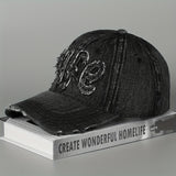 1pc American Retro Lavado y Desgastado Gorra de Béisbol, Hombres y Mujeres Vaquera Suave Gorra Casual, Versátil Gran Circunferencia de la Cabeza Pico de Pato Gorra, de Moda