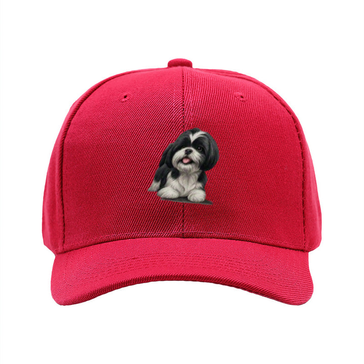 1 gorra de béisbol con estampado de perro Shih Tzu - Gorra ajustable con diseño de cara de Shih Tzu, accesorio ligero y casual para amantes de mascotas, lavable a mano, ideal para uso diario y regalos para dueños de perros