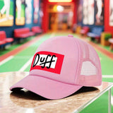 1pc Gorra Clásica Unisex de Malla con Estampado Duff Beer para Verano y Otoño, Gorro Snapback Transpirable para Fiestas al Aire Libre, Camping, Baile Callejero, Running, Fitness y Uso Casual - Regalo Versátil para Vacaciones