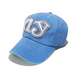 Gorra de Béisbol con Letras NY y Detalles 3D Compatible con iPhone - Gorra Ajustable Snapback con Logo NY, Visera Curva para Hombres y Mujeres, Diseño Manual (Sin Elástico) - Regalo de Navidad, Casual y para Uso Diario