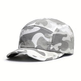 Gorra de Béisbol Ligera y Transpirable para Hombre con Diseño Camuflaje, Secado Rápido, Cinco Paneles, Ideal para Exteriores