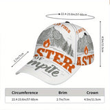 1pc Gorra Snapback 2D Mastering Campfire Joy - Gorra de Poliéster con Estampado Vibrante de Cuerpo Completo, Ideal para Deportes, Running y Estilo Casual Urbano