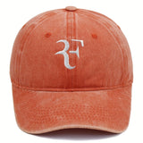 1 gorra de béisbol ajustable con diseño bordado de letra F elegante, mezcla transpirable, protección solar para deportes al aire libre y uso casual, accesorio para la cabeza ajustable, gorra de béisbol bordada duradera