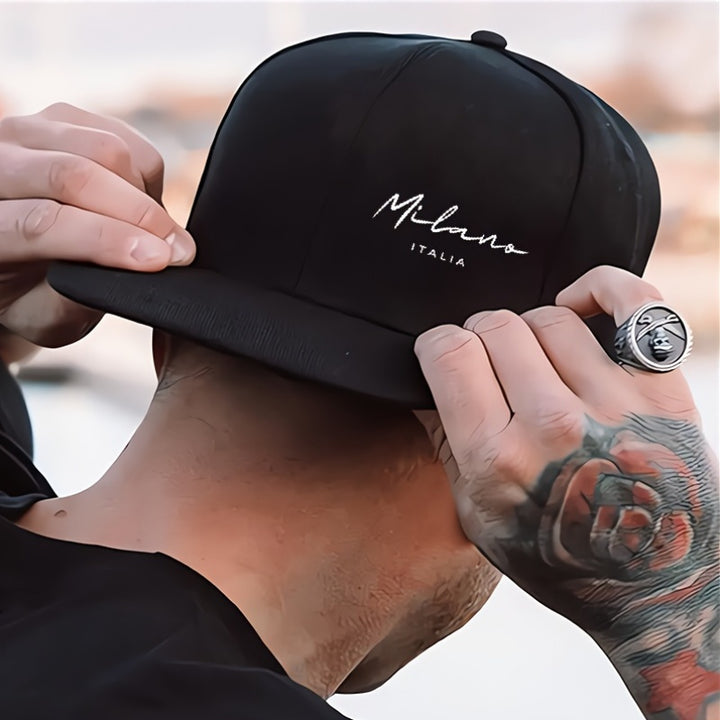 Gorra de Béisbol de Ala Ancha para Hombres - Talla Grande, Visera Curva Negra y Panel Blanco Ajustable, Sombrero Transpirable de Estilo Hip-Hop para Baile, Primavera/Otoño (Ajusta a Curvas de Cara 0)