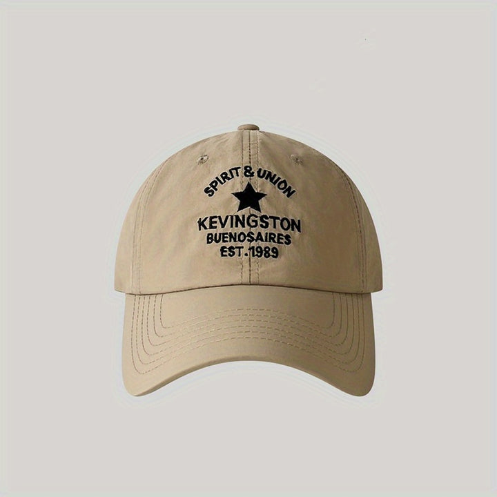 Gorra de béisbol bordada de secado rápido delgada para mujer - Sombrero de sol transpirable con hebilla ajustable, diseño ligero y elegante, perfecto para actividades al aire libre, ropa casual y regalos de vacaciones, sombrero de sol.