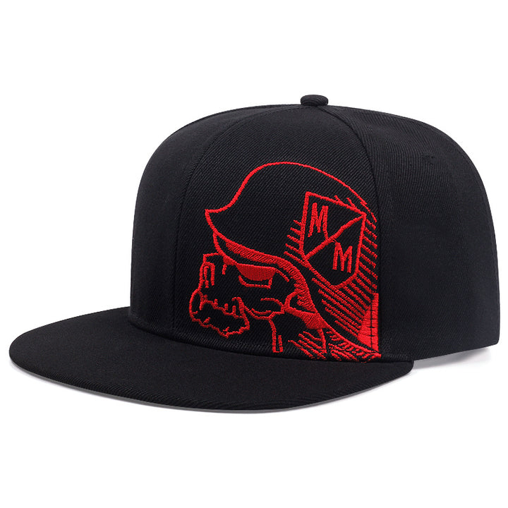 1 Gorra Gótica Ajustable con Cierre de Presión - Sombrero Deportivo Transpirable Unisex para Exteriores en Opciones Rojo/Blanco//Gris/Camuflaje, Diseño de Seis Paneles para Uso Casual y Deportivo