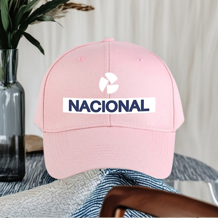 1 Gorra de béisbol NACIONAL - Letras y logo llamativos, cierre ajustable con visera, gorro de poliéster ligero para hombres y mujeres, deportes, senderismo, running, equipo de senderismo, diseño deportivo, construcción duradera, entusiastas de los deporte