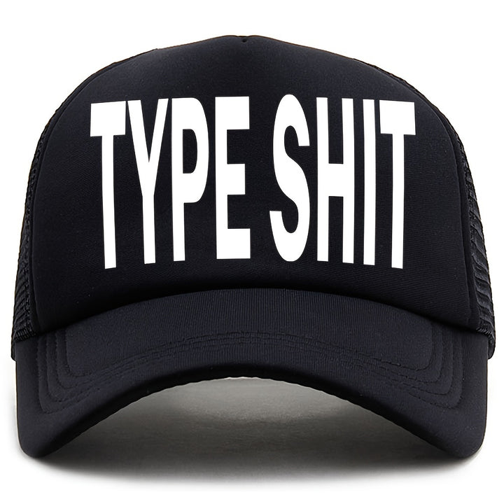 Gorra de Béisbol de Malla con Estampado de Letras para Mujer - Ajustable, Ligera y Transpirable con Cierre Snapback