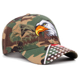 Gorra de béisbol ajustable con bordado tridimensional de águila, ideal para viajes, pesca y deportes, el regalo perfecto para amigos y familia