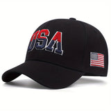 Gorra de Béisbol Bordada Patriótica de EE. UU. para Hombres y Mujeres - Acrílico Ligero, Cierre Snapback, Diseño de la Bandera Americana, Sombrero de Visera Casual Hip Hop, Lavable a Mano
