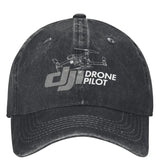 Gorra de béisbol con logo blanco y negro de DJI, ajustable, estilo callejero de alta calidad para hombres, lavable en máquina, gorra de béisbol ajustable | Gorra con logo | Equipo de cabeza duradero