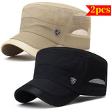 2 sombreros para hombre de secado rápido y protección solar, malla transpirable, livianos, con cierre ajustable, ideales para actividades al aire libre, equipo de protección exterior, accesorio elegante, gorra ligera