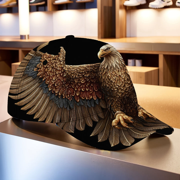 1 gorra de béisbol con alas de águila real - Diseño de alas abiertas, ajustable y ligero, para hombres y mujeres, ideal para correr al aire libre, hacer senderismo, fiestas, lavable en máquina, regalo ideal para deportes y ropa casual, accesorio de fiesta