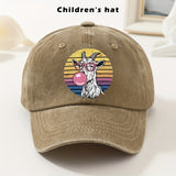 Gorra de béisbol para niños - Gorra ajustable con gráfico de cabra, borde suave y ligero para niños y niñas, ropa diaria y navideña - Gorra de béisbol fácil de limpiar para bebés, adolescentes, niños - Fiesta de cumpleaños, escuela, parque - Negro, ropa d