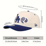 Gorra Snapback de 5 Paneles NEW ERA LA Logo & Inspirada en LA con Letras Azules de LA y Emblema de LA - Gorra Ajustable Unisex para Hombres y Mujeres, Eventos Temáticos, Uso Casual, Fiestas (Licencia Oficial)
