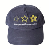 Gorra de béisbol casual con bordado de estrellas degradadas, sombrero de pico de pato versátil de estilo urbano.