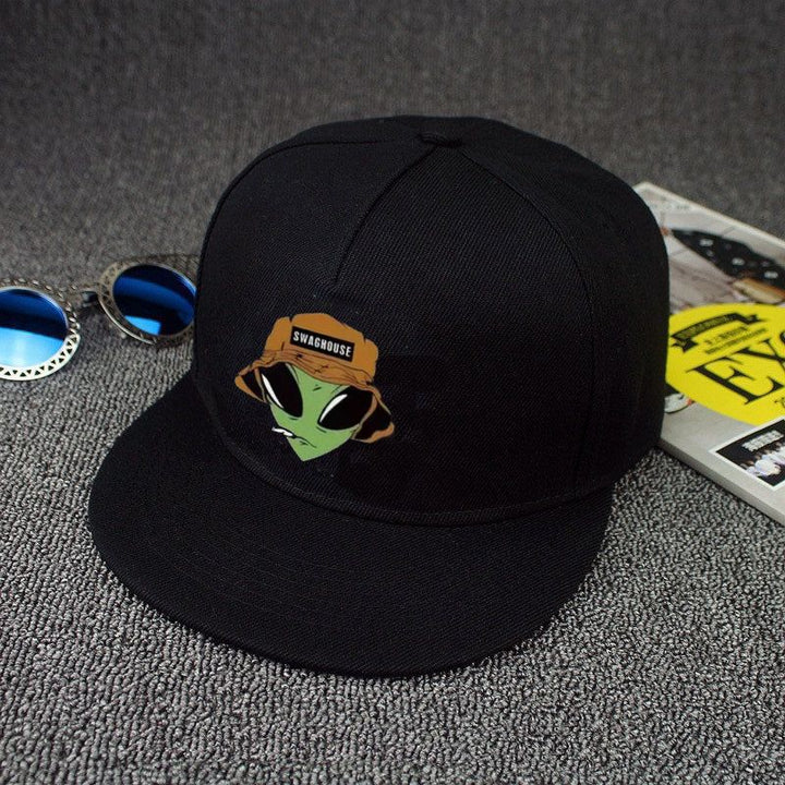 Gorra de Béisbol SWAGHOUSE con Estampado Alien, Sombrero Unisex al Estilo Hip-Hop Urbano y Visera Curva, Versátil para Todas las Temporadas, Accesorio de Streetwear,Sombreros Casuales,Diseño a la Moda,Sombrero de Moda,Tela Ligera,Material Transpirable,Gor
