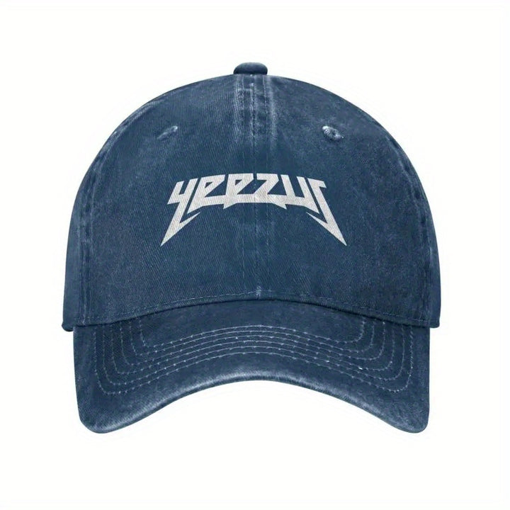 Gorra de Béisbol Yee Zus Blanca para Hombres y Mujeres - Gorra Unisex Retro con Letras Atrevidas, Revestimiento PVC Transpirable, Cierre Ajustable Snapback, Lavable a Máquina para Exteriores, Halloween, Pascua, Carnaval y Uso Diario, Accesorio Festivo, Di