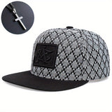 2pcs Gorras de Béisbol Hip-Hop para Hombres con Parches de Letras AC, Estilo Gótico, Sombreros Deportivos Ajustables para Senderismo, Fiestas y Regalos, Poliéster Ligero, Negro/Gris/Azul Marino, Accesorio de Fiesta Gótica | Tocado Elegante | Tejido Dur...