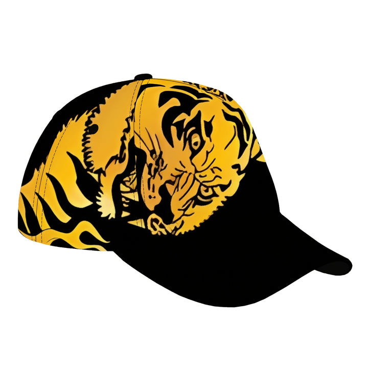1 gorra de béisbol ajustable con diseño gráfico de tigre - Protección solar, poliéster transpirable, estilo callejero con diseño vibrante amarillo y negro, perfecto para deportes al aire libre, uso casual y accesorios de moda diarios, regalo ideal de Navi