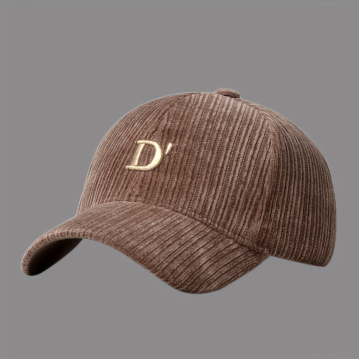 Gorra de Béisbol Unisex con Adorno de Letra D y Emblema Grande - Diseño Ligero y Ajustable, Lavable a Mano para Hombres y Mujeres, Ideal para Looks Casuales o Navideños (Ajuste No Elástico) - Gorra para Atuendos Informales o Eventos Especiales